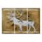 Designart Patterned Walking White Moose Traditional Multipanel Wall Clock